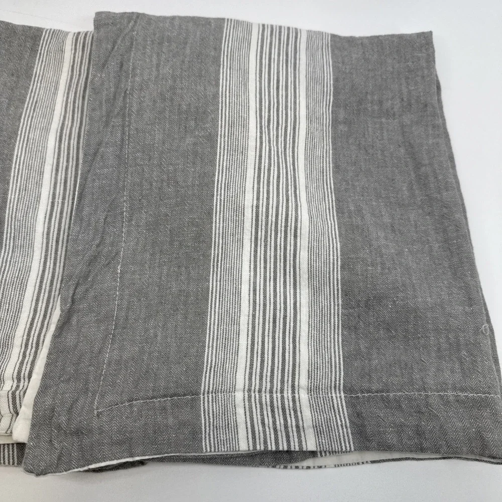 Target Threshold Pair‎ Gray Standard Pillow Shams Linen Cotton Blend Full/Queen